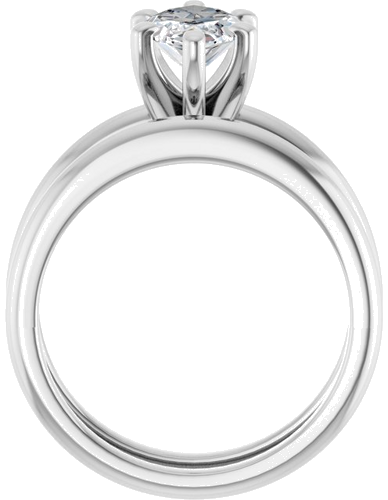 Sužadėtuvių Žiedas „Solitaire“ 750 Baltojo Aukso Marquise 12mm x 6mm (7)