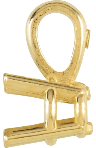 14K Yellow 3 mm Round Youth Solitaire Pendant Mounting (2)