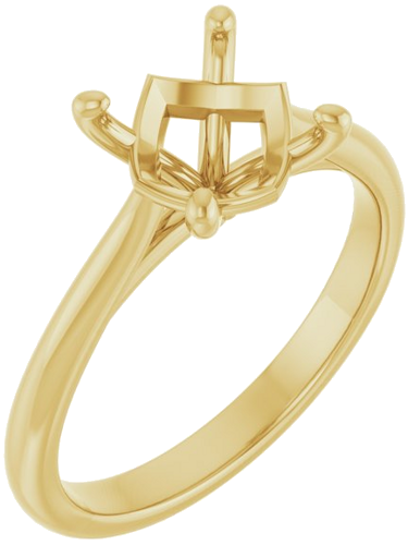 Sužadėtuvių Žiedas „Solitaire“ 18k yellow gold Round 8.2mm (1)