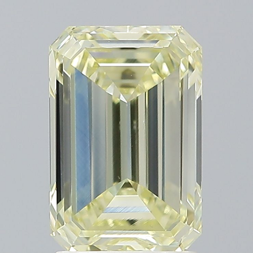 2.0 carat Fancy Light Yellow-VS2 Natūralus Emerald Deimantas (1)