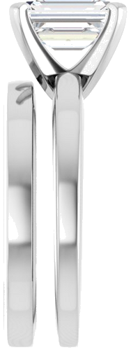 Sužadėtuvių Žiedas „Solitaire“ 585 Baltojo Aukso Emerald 8mm x 6mm (9)