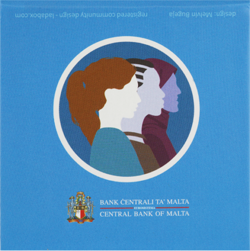 2022 Malta Women, Peace and Security €2 coin in a bank box (4)