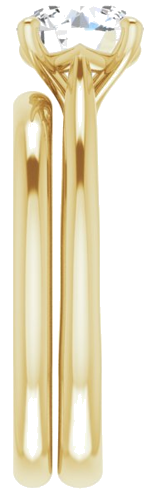 14K Yellow 7 mm Round Solitaire Engagement Ring Mounting (9)