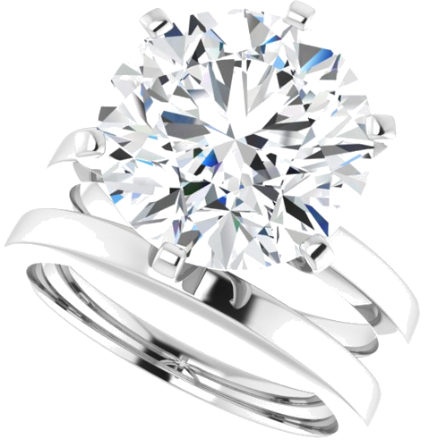 Sužadėtuvių Žiedas „Solitaire“ 950 Platinos Round 12mm (10)