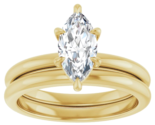 14K Yellow 10x5 mm Marquise Solitaire Engagement Ring Mounting (5)