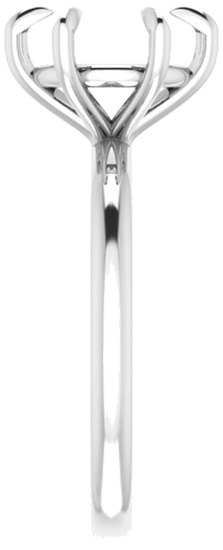 14K White 9 mm Round Solitaire Engagement Ring Mounting (4)