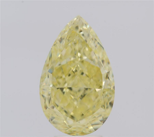 6.15 carat Fancy Yellow-VS1 Natūralus Pear Deimantas (1)