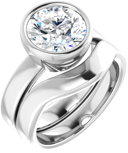 14K White 8.8 mm Round Solitaire Engagement Ring Mounting (6)