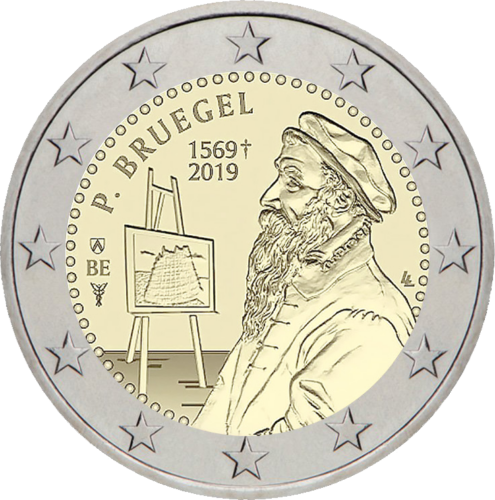 2019 Бельния Питер Брейгель монета 2 евро (2)