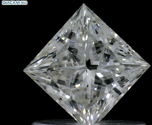 0.67 carat F-VS2 Natūralus Princess Deimantas (1)