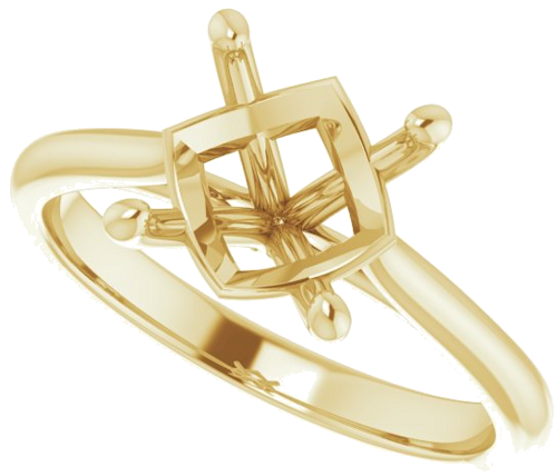 Sužadėtuvių Žiedas „Solitaire“ 585 Geltonojo Aukso Round 8.8mm (5)