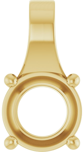 Pakabukas „Solitaire“ 14k yellow gold Round 7.4mm (1)
