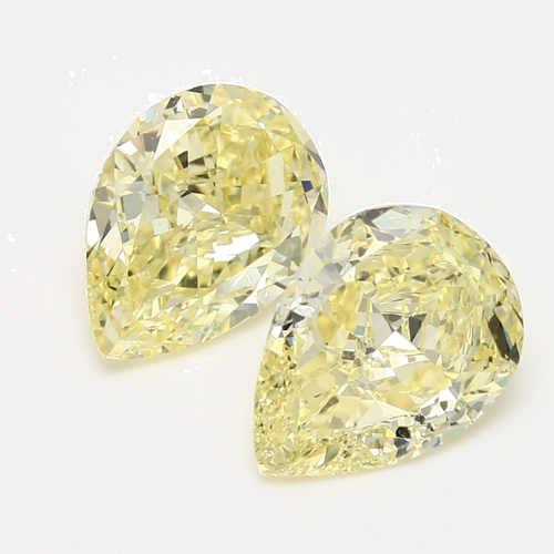3.76 carat Fancy  Yellow-VS1 Natūralus Pear Deimantas (1)