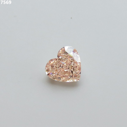 0.75 carat Fancy Brownish Orangey Pink-VS2 Natūralus Heart Deimantas (1)