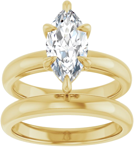 Sužadėtuvių Žiedas „Claw-Prong Solitaire“ 14k yellow gold Marquise 12mm x 6mm (8)