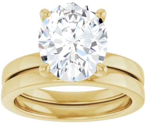 Sužadėtuvių Žiedas „Solitaire“ 14k yellow gold Oval 11mm x 9mm (8)