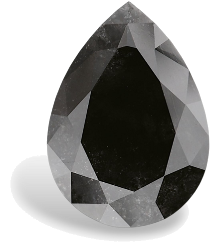 3.36 carat Fancy Black-VVS2 Natūralus Pear Deimantas (1)