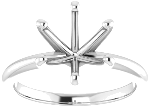 Sužadėtuvių Žiedas „Solitaire“ 585 Baltojo Aukso Round 9mm (3)