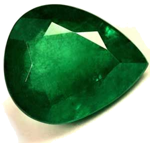 3.8 carat GREEN Pear Smaragdas (1)