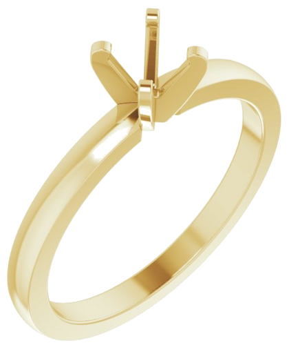 14K Yellow 4.2-4.9 mm Round Solitaire Engagement Ring Mounting (1)