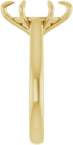 Sužadėtuvių Žiedas „Claw-Prong“ 14k yellow gold Oval 12mm x 10mm (4)