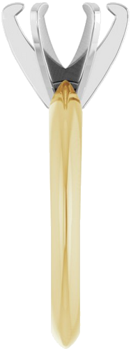 14K Yellow White 7.4 mm Round Engagement Ring Mounting (4)