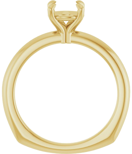 Sužadėtuvių Žiedas „Claw-Prong Euro Shank“ 14k yellow gold Round 6.5mm (2)