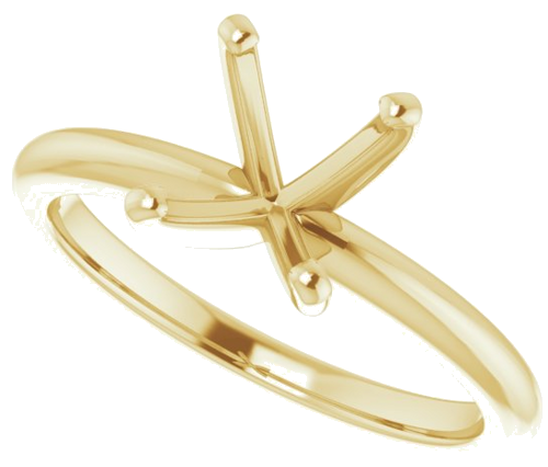 Sužadėtuvių Žiedas „Solitaire“ 585 Geltonojo Aukso Oval 9mm x 7mm (5)