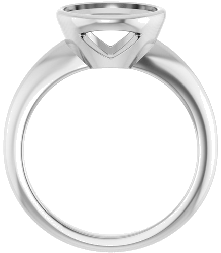 Sužadėtuvių Žiedas „Bezel-Set Solitaire“ 14k white gold Round 9.4mm (2)