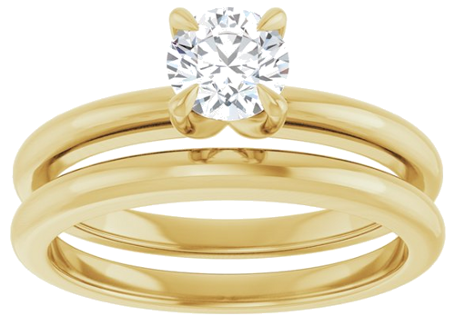 Sužadėtuvių Žiedas „Claw-Prong Solitaire“ 14k yellow gold Round 5.2mm (8)