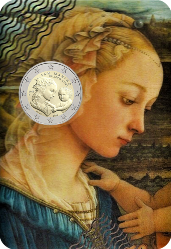 2019 Sanmarīno Filipo Lipi 2 eiro monēta (2)