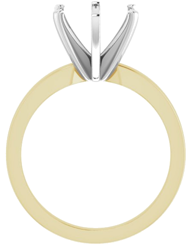 Sužadėtuvių Žiedas „Solitaire“ 14k yellow/white gold Round 9.4mm (2)