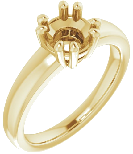Sužadėtuvių Žiedas „Split-Prong Solitaire“ 14k yellow gold Round 6.5mm (1)