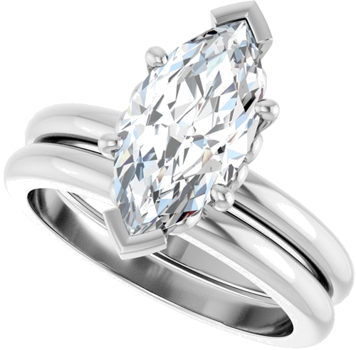 Sužadėtuvių Žiedas „Solitaire“ 950 Platinos Marquise 13mm x 6.5mm (10)