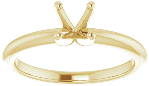 14K Yellow  5.5 mm Round Solitaire Engagement Ring Mounting (3)