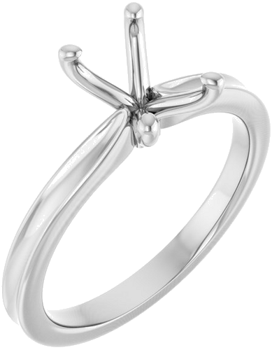 Sužadėtuvių Žiedas 14k white gold Emerald 7mm x 5mm (1)