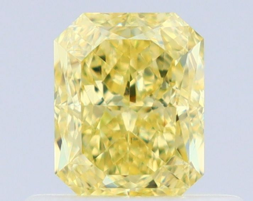 0.57 carat Fancy Yellow-VVS2 Natūralus Radiant Deimantas (1)