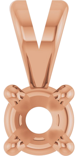 Pakabukas „Round 4-Prong Basket“ 14k rose gold Round 3mm (1)