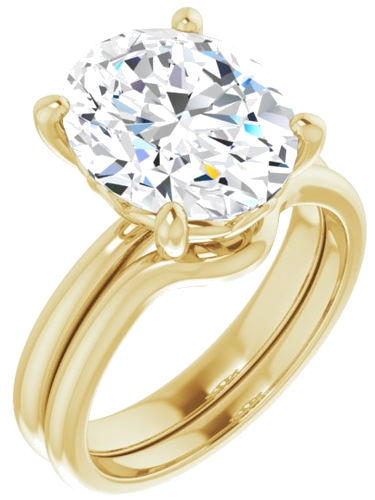 Sužadėtuvių Žiedas 14k yellow gold Oval 12mm x 10mm (6)