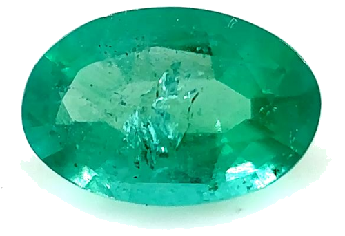 0.42 carat GREEN Oval Smaragdas (1)