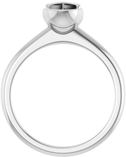 Sužadėtuvių Žiedas „Half-Bezel“ 14k white gold Pear 9mm x 6mm (2)