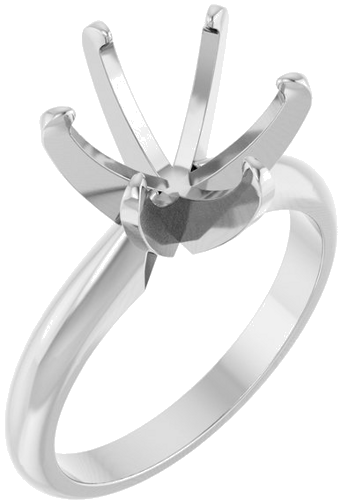 Sužadėtuvių Žiedas „Heavyweight Solitaire“ 14k white gold Round 9.5mm (1)