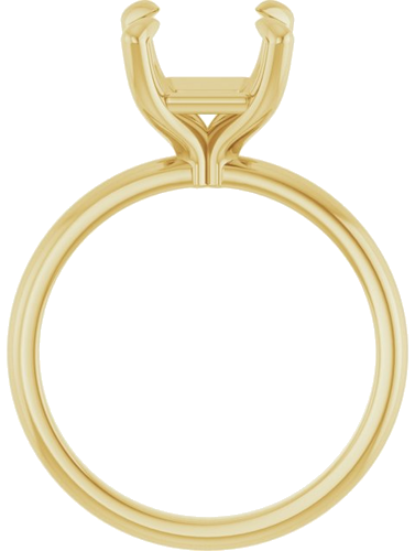 Sužadėtuvių Žiedas „Solitaire“ 14k yellow gold Asscher 8mm (2)