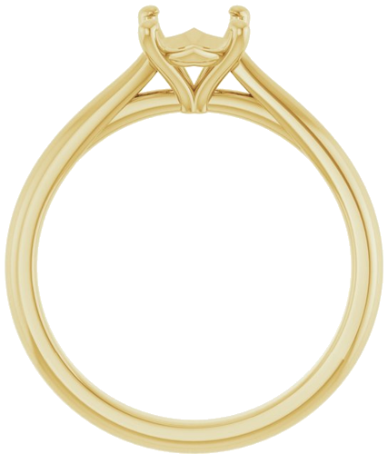 14K Yellow 8x6 mm Oval Solitaire Engagement Ring Mounting (2)