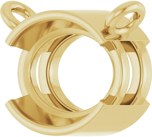 Pakabukas „Half-Bezel Solitaire“ 14k yellow gold Oval 8mm x 6mm (2)