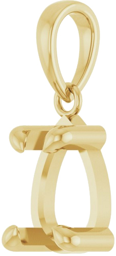 Pakabukas „Solitaire“ 14k yellow gold Pear 9mm x 6mm (2)