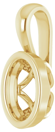 14K Yellow 6x4 mm Oval Pendant Mounting (2)