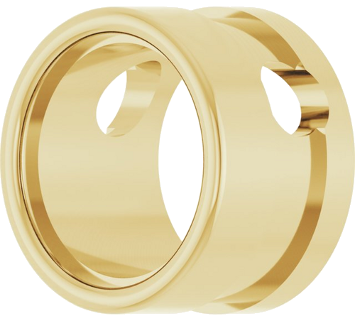 14K Yellow 7 mm Round Bezel-Set Slide Pendant Mounting (2)