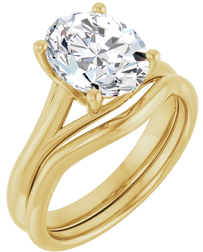 Sužadėtuvių Žiedas „Solitaire“ 14k yellow gold Oval 10mm x 8mm (6)