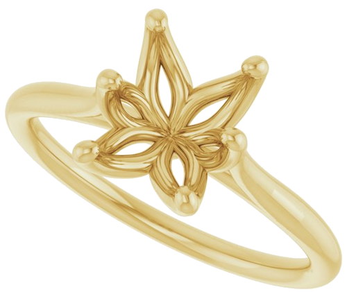 Sužadėtuvių Žiedas „Cathedral-Style Solitaire“ 14k yellow gold Emerald 8mm x 6mm (5)